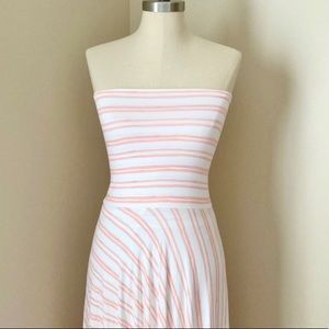 Victoria’s Secret Coral/White Striped Maxi